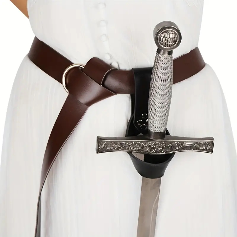 Cosplay Prop Sword - Skórzany pas w stylu retro Viking